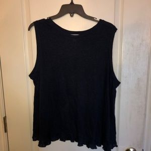 Gap Ruffle Sleeveless Blue Top - XL